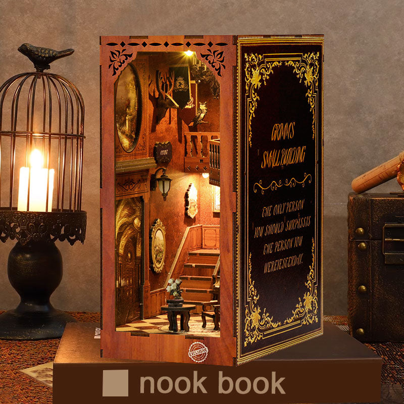 Grimm’s Cottage Library DIY Book Nook Kit | Windsor & Scroll