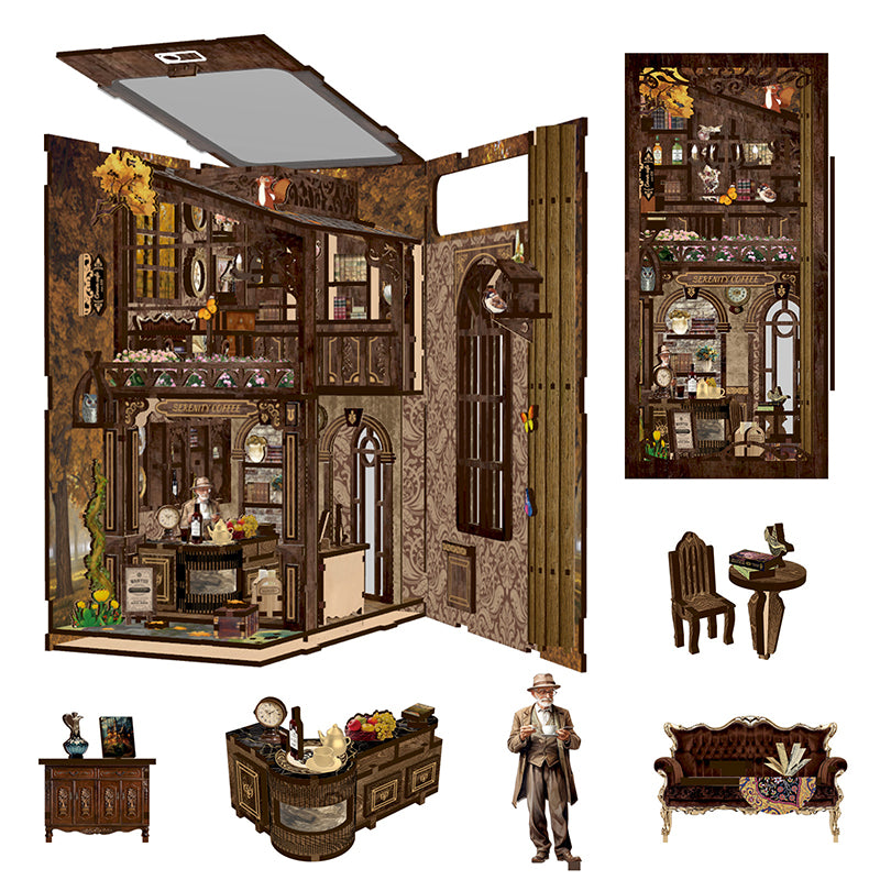 Serenity Coffee House DIY Book Nook Kit | Windsor & Scroll