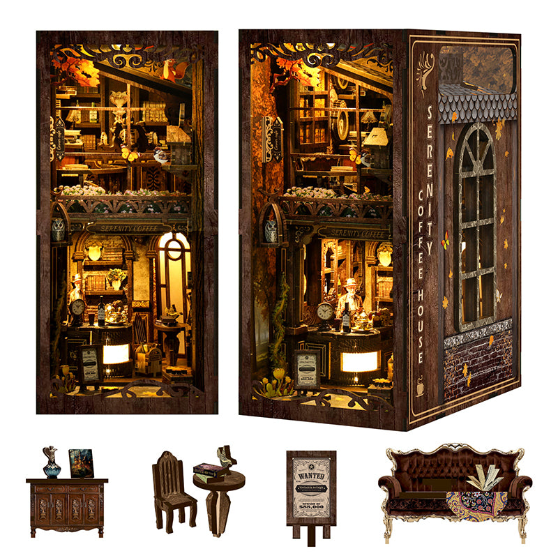 Serenity Coffee House DIY Book Nook Kit | Windsor & Scroll