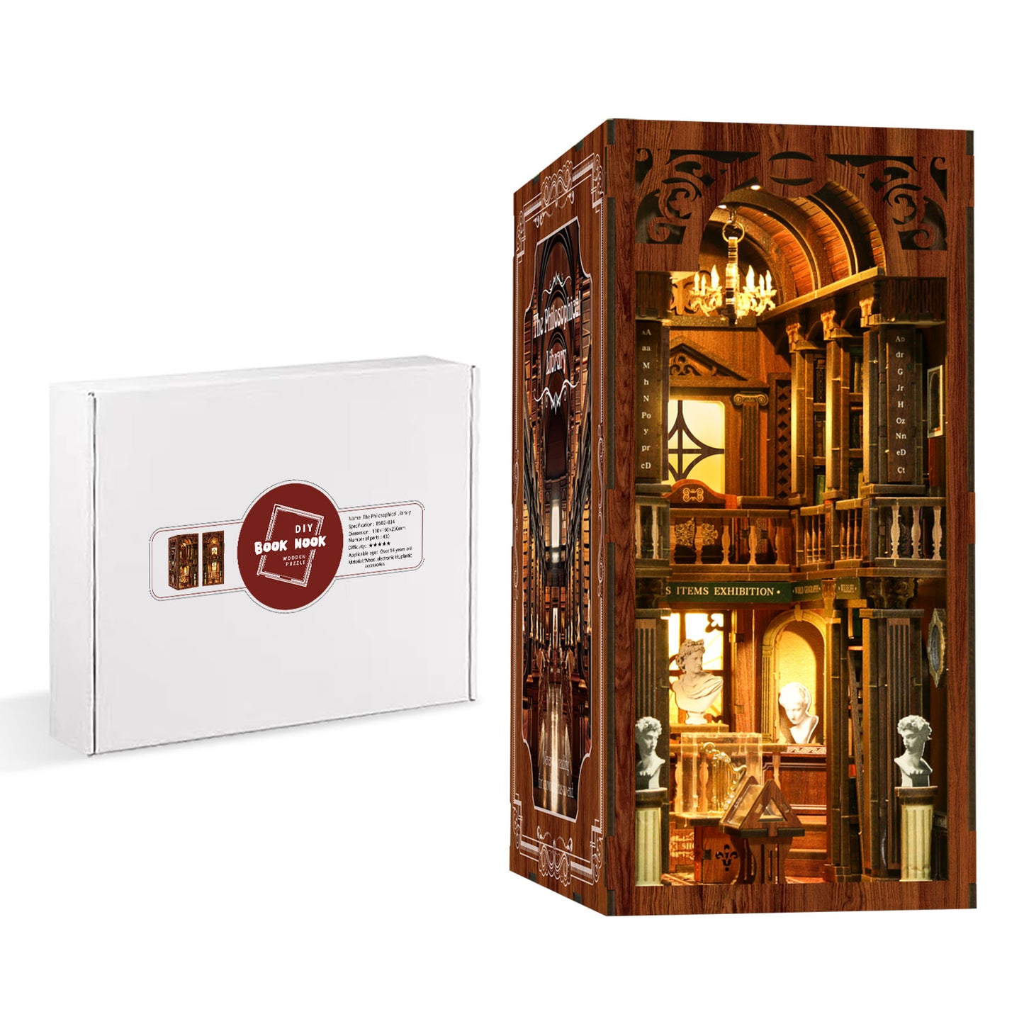 The Philosophical Library DIY Book Nook Kit | Windsor & Scroll