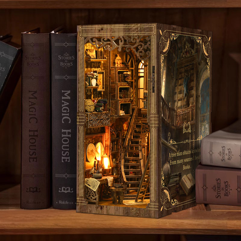 Ancient Book Collection Room DIY Book Nook Kit | Windsor & Scroll