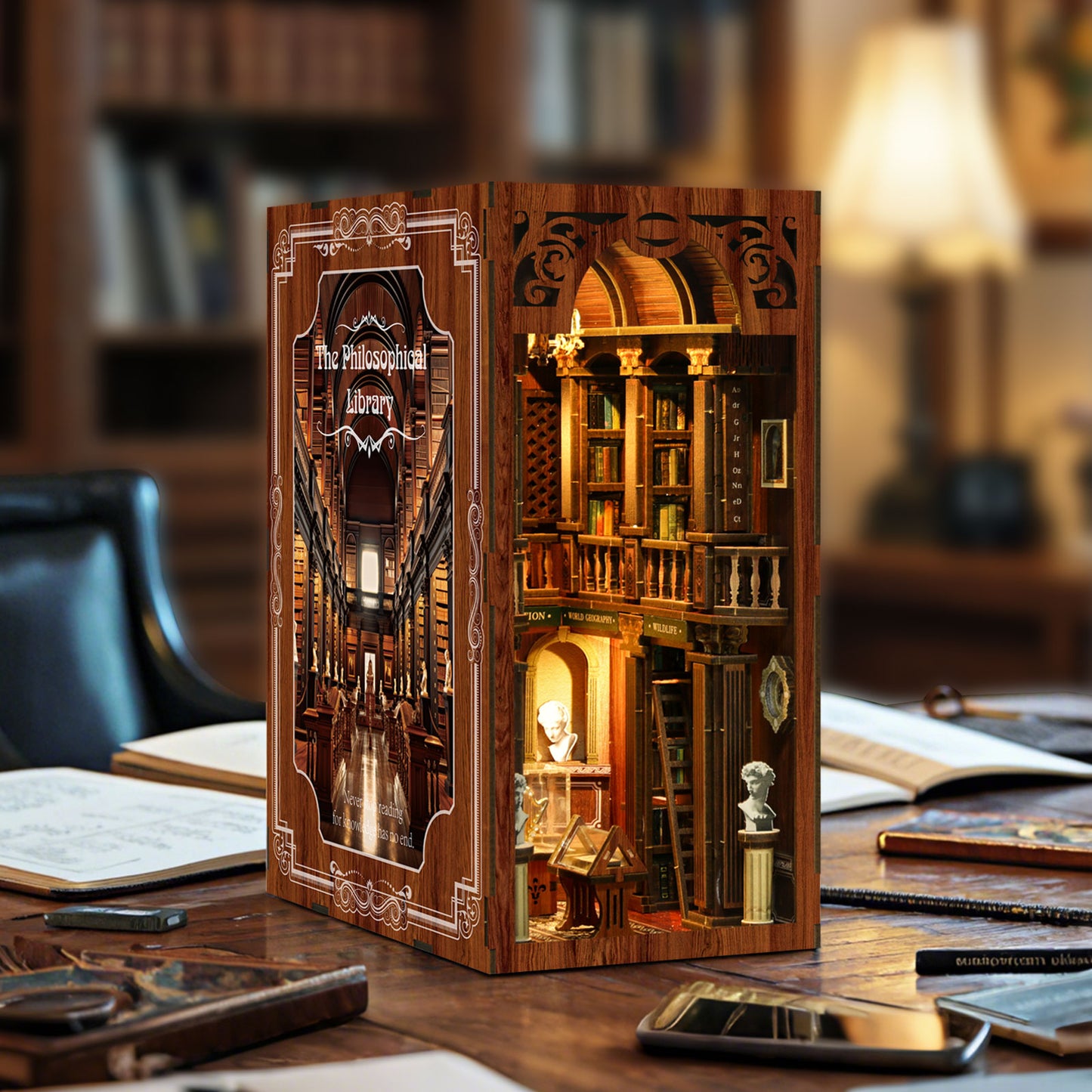 The Philosophical Library DIY Book Nook Kit | Windsor & Scroll