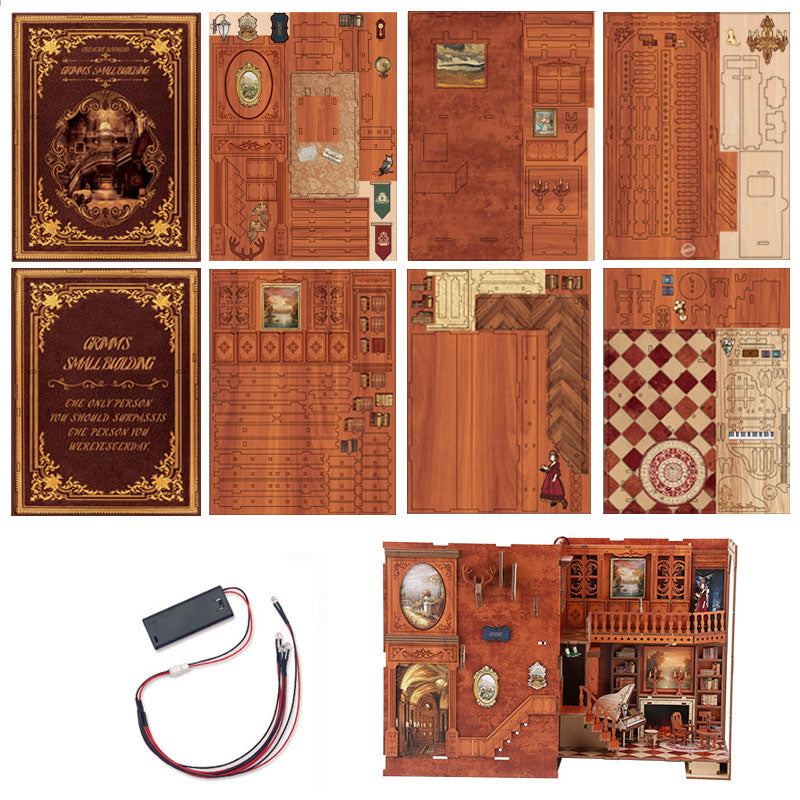 Grimm’s Cottage Library DIY Book Nook Kit | Windsor & Scroll