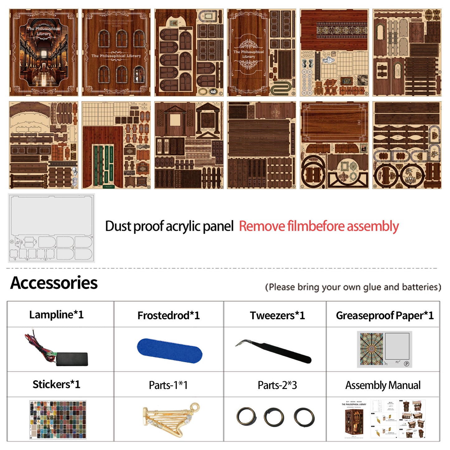 The Philosophical Library DIY Book Nook Kit | Windsor & Scroll