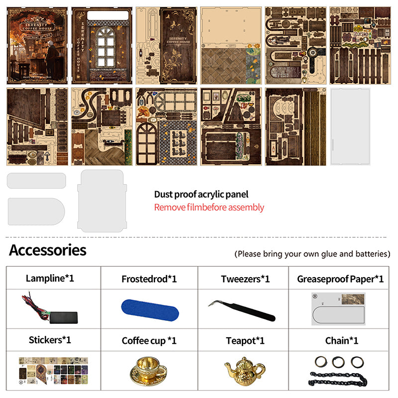 Serenity Coffee House DIY Book Nook Kit | Windsor & Scroll