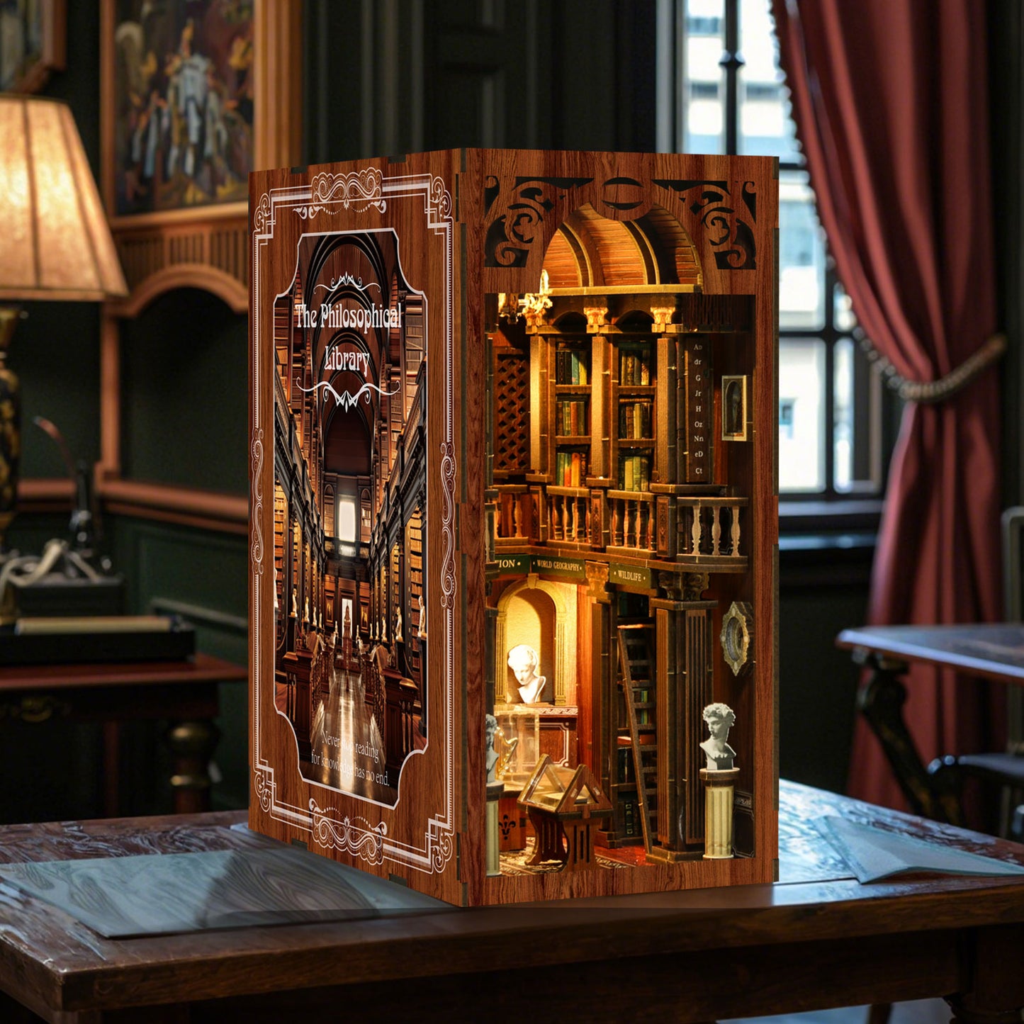 The Philosophical Library DIY Book Nook Kit | Windsor & Scroll