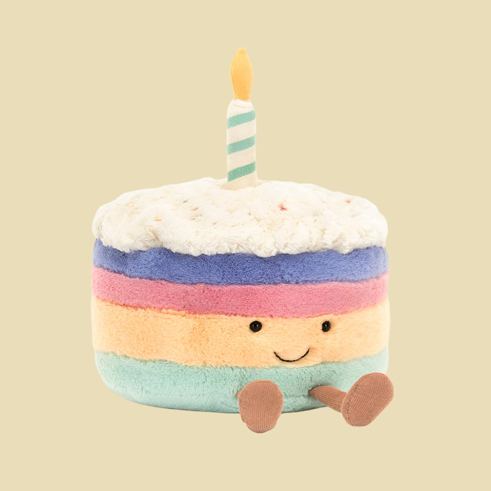 Jellycat Amuseables Rainbow Birthday Cake 1